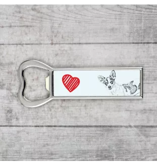 Rat Terrier, Ratting Terrier, Decker Giant - bottle opener with a dog, personalized fridge opener, unique gift for a man by Art-Dog brand