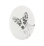 Rat Terrier, Ratting Terrier, Decker Giant - commemorative plaque with a photo of a dog, tombstone with a print, personalized oval plaque from the Art-Dog brand