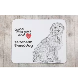 Pyrenean Sheepdog, Labri, Pyrenees Sheepdog I - mouse pad with print, personalized dog-themed mouse pad, unique gadget for an office worker by Art-Dog brand