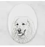 Pyrenean Mountain Dog, Great Pyrenees, Pyrenean Shepherd - commemorative plaque with a photo of a dog, tombstone with a print, personalized oval plaque from the Art-Dog brand
