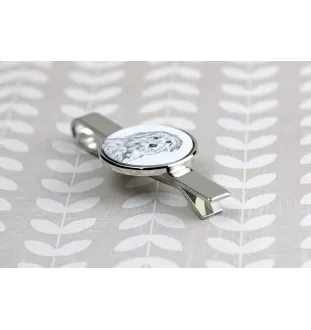 Pyrenean Sheepdog, Labri, Pyrenees Sheepdog I - tie clip with a dog, personalized tie clip, a unique gift for a man from the Art-Dog brand