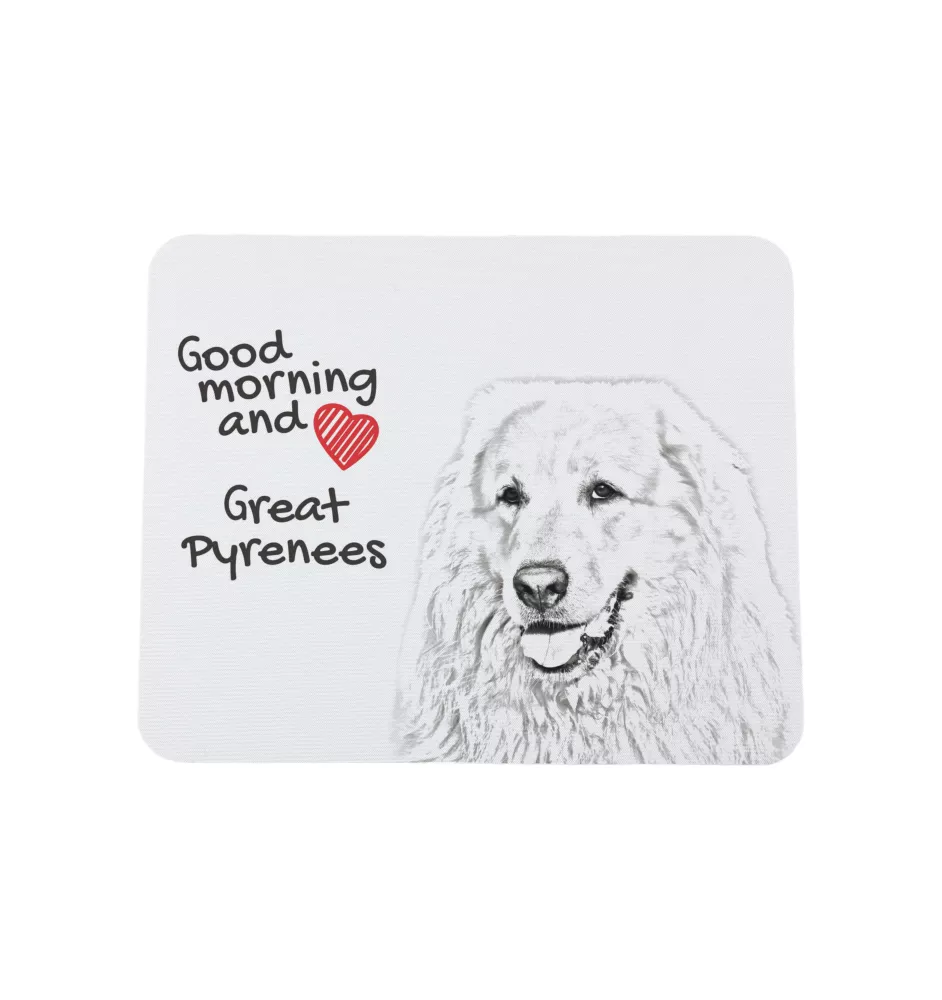 Chien de montagne des Pyrénées, Pastou, Patou - tapis de souris personnalisé avec impression, tapis de souris personnalisé avec chien, accessoire unique pour employé de bureau de la marque Art-Dog