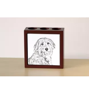 Pyrenaen-Hutehund, Pyrenäenschäferhund I - Stifthalter mit Hund, Schreibtischorganizer mit Aufdruck, personalisierte Schreibtischdekoration der Marke Art-Dog