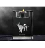 Rat Terrier świecznik kryształowy z psem Art-Dog