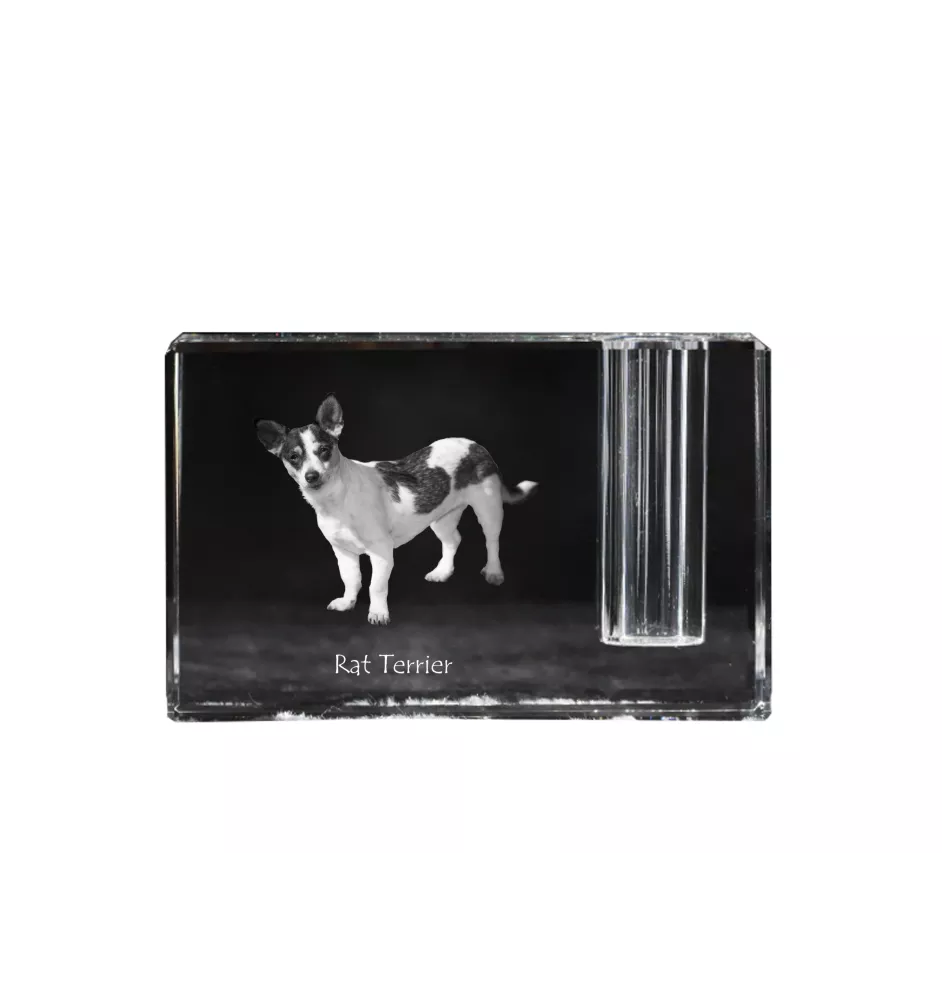 Rat Terrier penholder kryształowy z psem Art-Dog