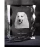 Pyrenean Mountain Dog, Great Pyrenees, Pyrenean Shepherd - crystal with a picture of a dog, glass statuette with a picture, unique frame with a picture from Art-Dog brand