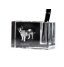 Rat Terrier - Stifthalter, Kristallorganizer mit Hundefoto, einzigartige Schreibtischdekoration der Marke Art-Dog