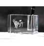 Rat Terrier, Ratting Terrier, Decker Giant - Pen stand, crystal organiser with dog photo, unique desk decoration by Art-Dog brand