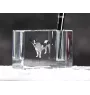Rat Terrier, Ratting Terrier, Decker Giant - Pen stand, crystal organiser with dog photo, unique desk decoration by Art-Dog brand
