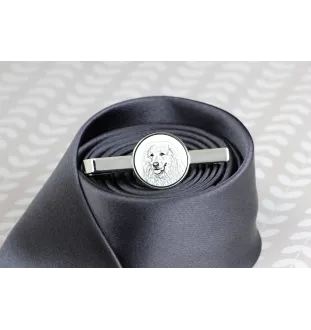 Pyrenean Mountain Dog, Great Pyrenees, Pyrenean Shepherd - tie clip with a dog, personalized tie clip, a unique gift for a man from the Art-Dog brand