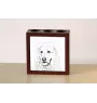 Pyrenäenberghund, Patou - Stifthalter mit Hund, Schreibtischorganizer mit Aufdruck, personalisierte Schreibtischdekoration der Marke Art-Dog