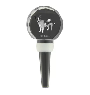 Rat Terrier grubszy stopper do wina z psem Art-Dog