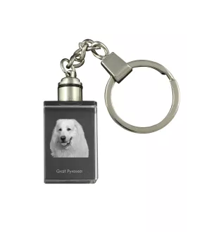Chien de montagne des Pyrénées, Pastou, Patou - Porte-clés en cristal avec photo de chien, porte-clés lumineux, cadeau unique de la marque Art-Dog