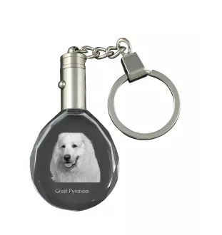 Pyrenäenberghund, Patou - Anhänger mit einem Foto eines Hundes, Schlüsselanhänger aus Kristall in einer Geschenkbox, ein einzigartiges Geschenk von Art-Dog