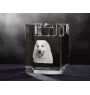 Chien de montagne des Pyrénées, Pastou, Patou - Bougeoir avec photo de chien, porte bougie en cristal, cadeau personnalisé par la marque Art-Dog