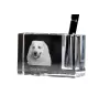 Pyrenean Mountain Dog, Great Pyrenees, Pyrenean Shepherd - Pen stand, crystal organiser with dog photo, unique desk decoration by Art-Dog brand