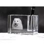 Pyrenean Mountain Dog, Great Pyrenees, Pyrenean Shepherd - Pen stand, crystal organiser with dog photo, unique desk decoration by Art-Dog brand