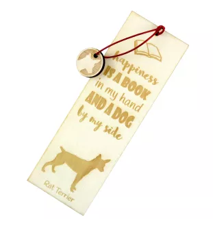 Rat Terrier, Ratting Terrier, Decker Giant - dog bookmark, personalized bookmark, dog gadget for Art-Dog brand readers