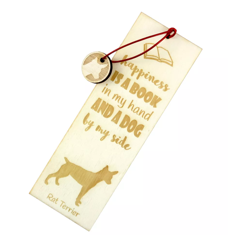 Rat Terrier, Ratting Terrier, Decker Giant - dog bookmark, personalized bookmark, dog gadget for Art-Dog brand readers