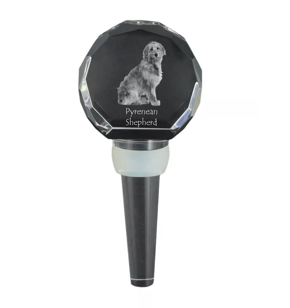 Chien de berger des Pyrénées - Bouchon de bouteille en cristal, bouchon de vin unique avec photo, cadeau personnalisé pour sommelier par la marque Art-Dog