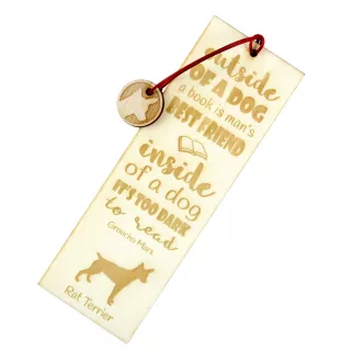 Rat Terrier, Ratting Terrier, Decker Giant - dog bookmark, personalized bookmark, gift for bookworm from Art-Dog brand