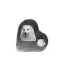 Pyrenean Mountain Dog, Great Pyrenees, Pyrenean Shepherd - crystal clock with a dog picture, heart-shaped shelf clock, personalized standing clock by Art-Dog brand
