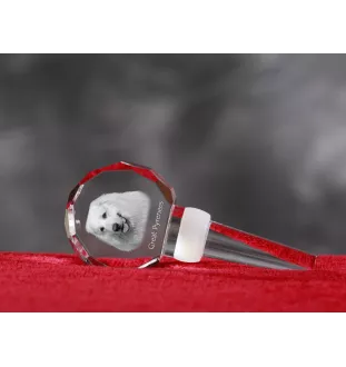 Chien de montagne des Pyrénées, Pastou, Patou - Bouchon de bouteille en cristal, bouchon de vin unique avec photo, cadeau personnalisé pour sommelier par la marque Art-Dog