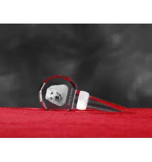 Chien de montagne des Pyrénées, Pastou, Patou - Bouchon de bouteille en cristal, bouchon de vin unique avec photo, cadeau personnalisé pour sommelier par la marque Art-Dog