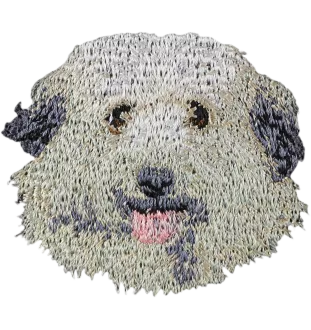 Pyrenaen-Hutehund, Pyrenäenschäferhund - Hund geformtes Aufnäher, besticktes Patch, einzigartiges Dekor für den Rucksack der Marke Art-Dog