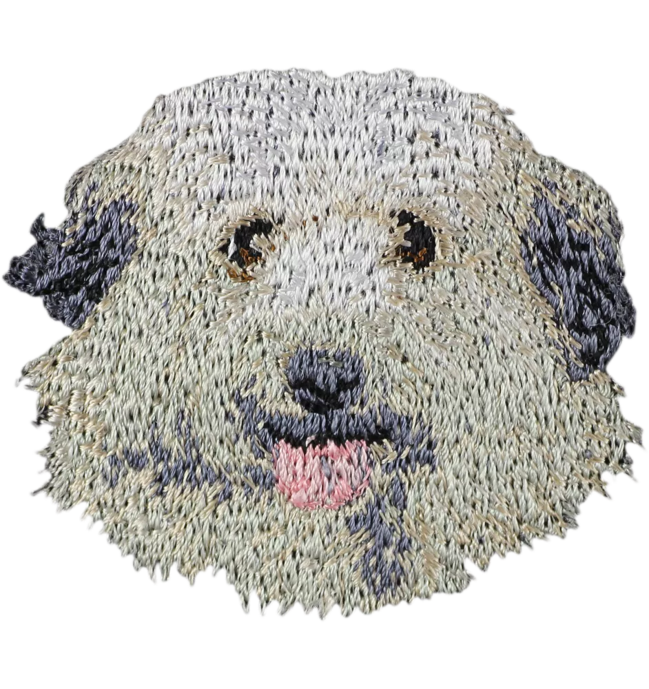 Chien de berger des Pyrénées - écusson en forme de chien, patch brodé, décoration unique pour sac à dos de la marque Art-Dog
