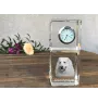 Chien de montagne des Pyrénées, Pastou, Patou - montre en cristal avec photo, photo de chien dans un cristal, horloge de bureau personnalisée de la marque Art-Dog