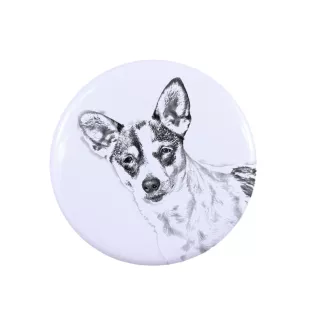 Rat Terrier - Anstecknadel mit Ihrem Hund, fügen Sie Ihr eigenes Foto hinzu, Marke Art-Dog