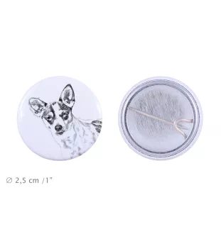 Rat Terrier - Anstecknadel mit Ihrem Hund, fügen Sie Ihr eigenes Foto hinzu, Marke Art-Dog