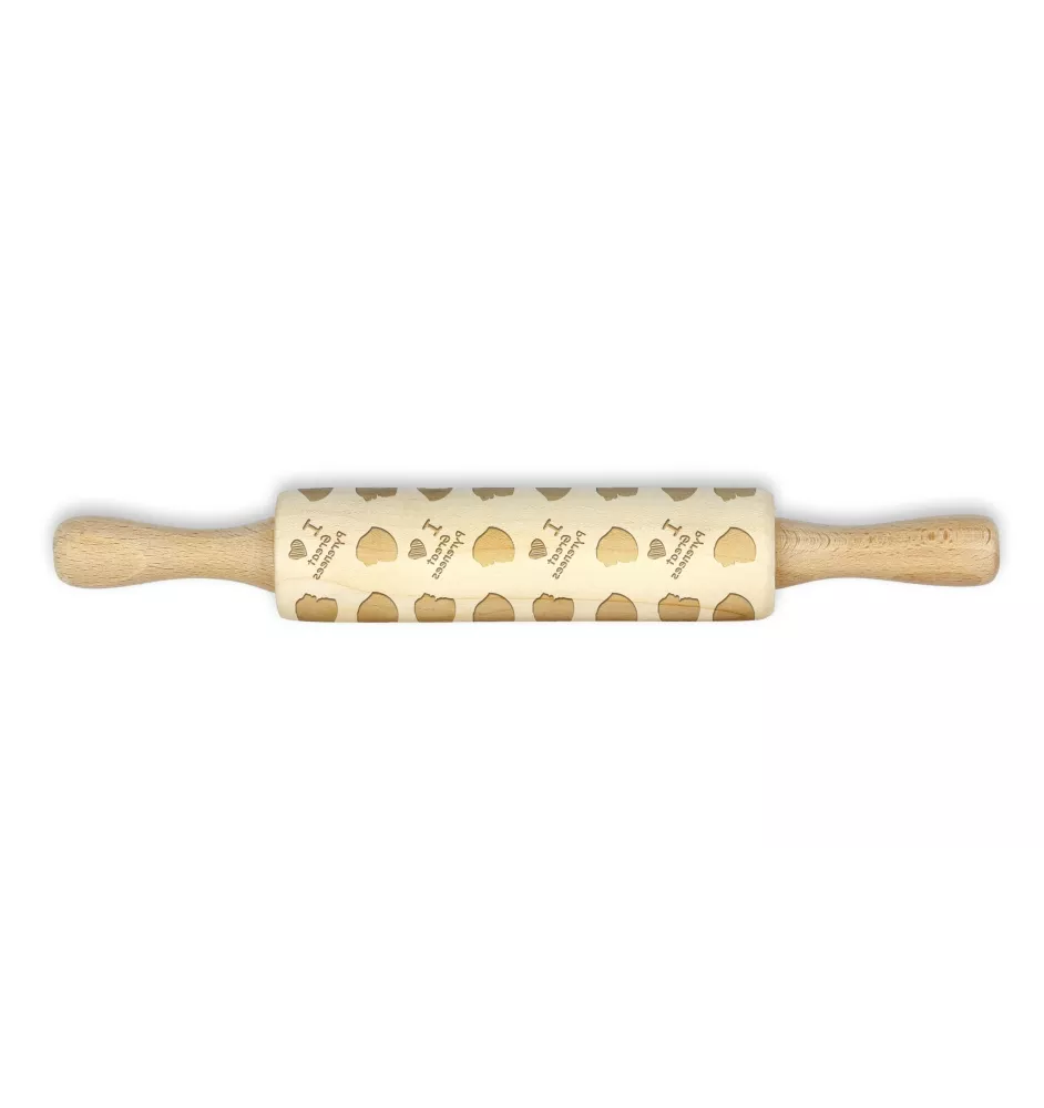 Pyrenean Mountain Dog, Great Pyrenees, Pyrenean Shepherd - small rolling pin with a dog pattern, a rolling pin for children's dough, decorating ceramic clay by Art-Dog brand