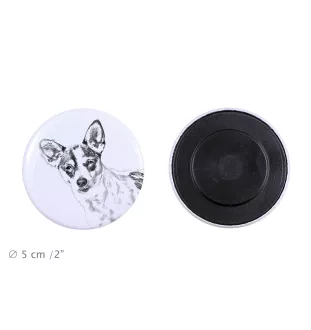 Rat Terrier, Ratting Terrier, Decker Giant - magnet with a dog's pupil, exceptionally light, strong magnet, handmade product by the Art-Dog brand