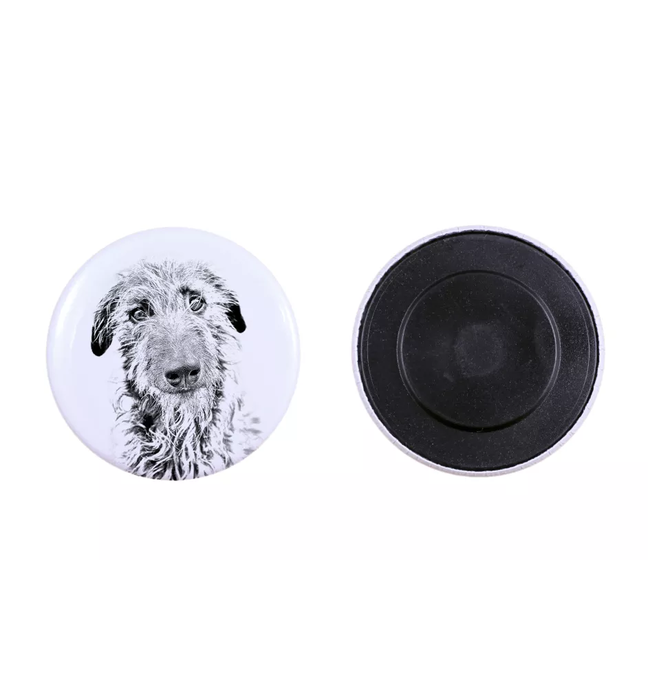 Chien de berger des Pyrénées - aimant avec un œil de chien, exceptionnellement léger, aimant puissant, produit fabriqué à la main par la marque Art-Dog