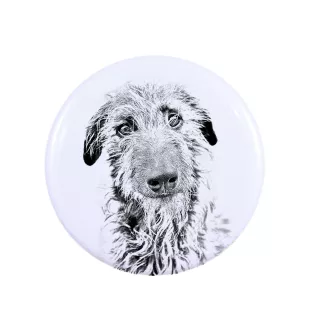 Pyrenaen-Hutehund, Pyrenäenschäferhund Magnet mit einem Hundepfotenabdruck, außergewöhnlich leicht, starker Magnet, handgefertigtes Produkt der Marke Art-Dog