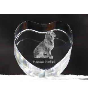 Owczarek pirenejski serce kryształowe z psem Art-Dog