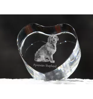 Owczarek pirenejski serce kryształowe z psem Art-Dog