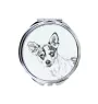 Rat Terrier, Ratting Terrier, Decker Giant - Pocket mirror with a dog, personalized mirror for a purse, compact mirror with Art-Dog brand print.