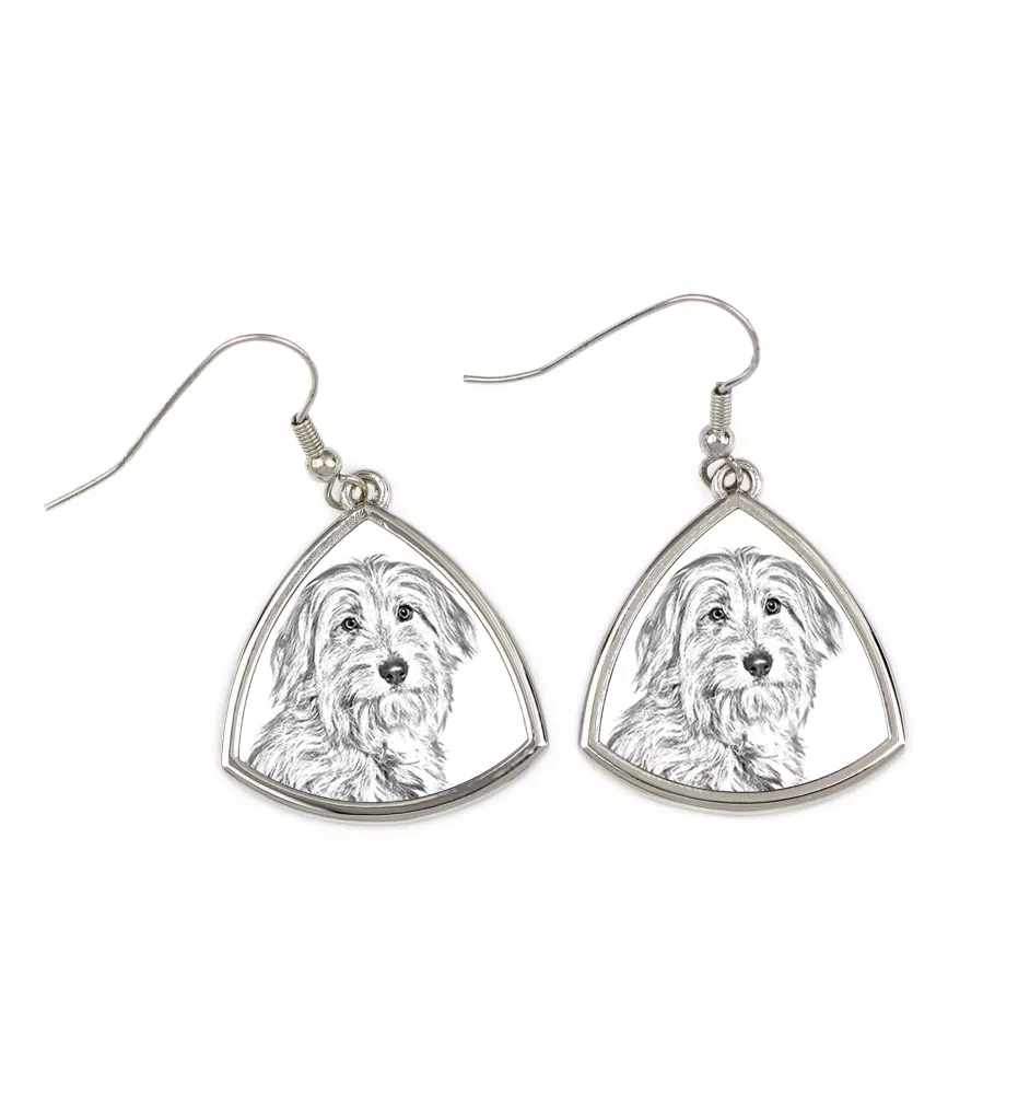 Chien de berger des Pyrénées I - boucles d'oreilles avec chien, boucles d'oreilles pendantes avec photo, bijoux personnalisés avec impression de la marque Art-Dog