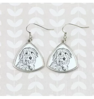 Pyrenean Sheepdog, Labri, Pyrenees Sheepdog I - dog earrings, hanging earrings with a picture, personalized jewelry with Art-Dog brand print