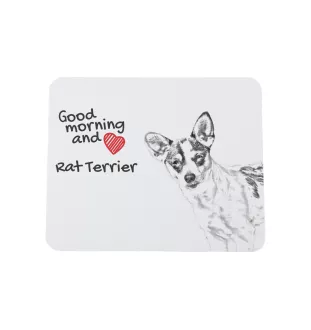 Rat Terrier, Ratting Terrier, Decker Giant - mouse pad with print, personalized dog-themed mouse pad, unique gadget for an office worker by Art-Dog brand