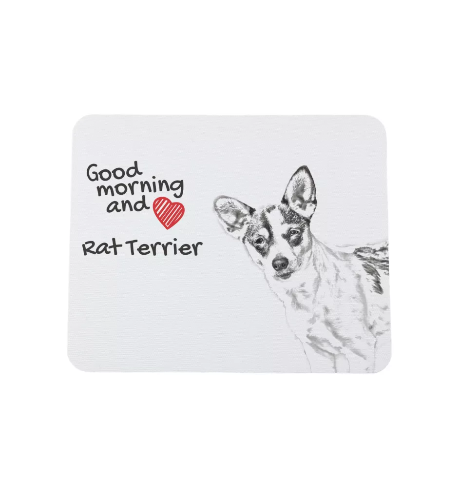 Rat Terrier, Ratting Terrier, Decker Giant - mouse pad with print, personalized dog-themed mouse pad, unique gadget for an office worker by Art-Dog brand