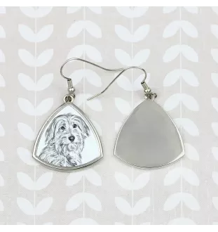 Pyrenaen-Hutehund, Pyrenäenschäferhund I - Hund Ohrringe, hängende Ohrringe mit Bild, personalisierter Schmuck mit dem Aufdruck der Marke Art-Dog