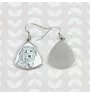 Chien de berger des Pyrénées I - boucles d'oreilles avec chien, boucles d'oreilles pendantes avec photo, bijoux personnalisés avec impression de la marque Art-Dog