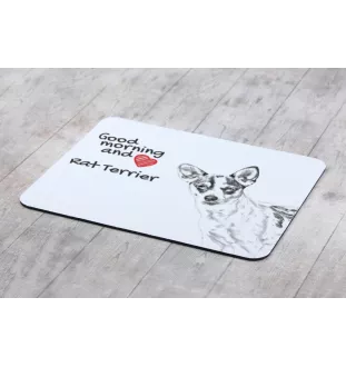 Rat Terrier, Ratting Terrier, Decker Giant - mouse pad with print, personalized dog-themed mouse pad, unique gadget for an office worker by Art-Dog brand