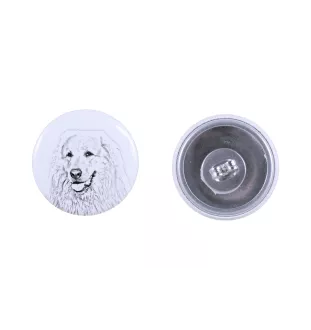 Chien de montagne des Pyrénées, Pastou, Patou - boucles d'oreilles uniques avec un chien, votre animal de compagnie sur un porte-clés, marque propre Art-Dog