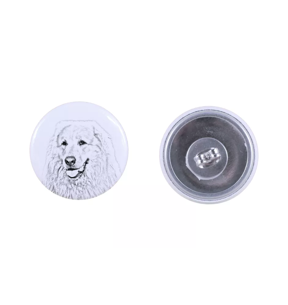 Chien de montagne des Pyrénées, Pastou, Patou - boucles d'oreilles uniques avec un chien, votre animal de compagnie sur un porte-clés, marque propre Art-Dog