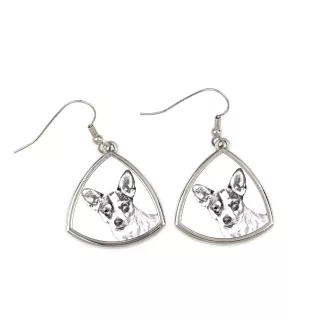 Rat Terrier - boucles d'oreilles avec chien, boucles d'oreilles pendantes avec photo, bijoux personnalisés avec impression de la marque Art-Dog